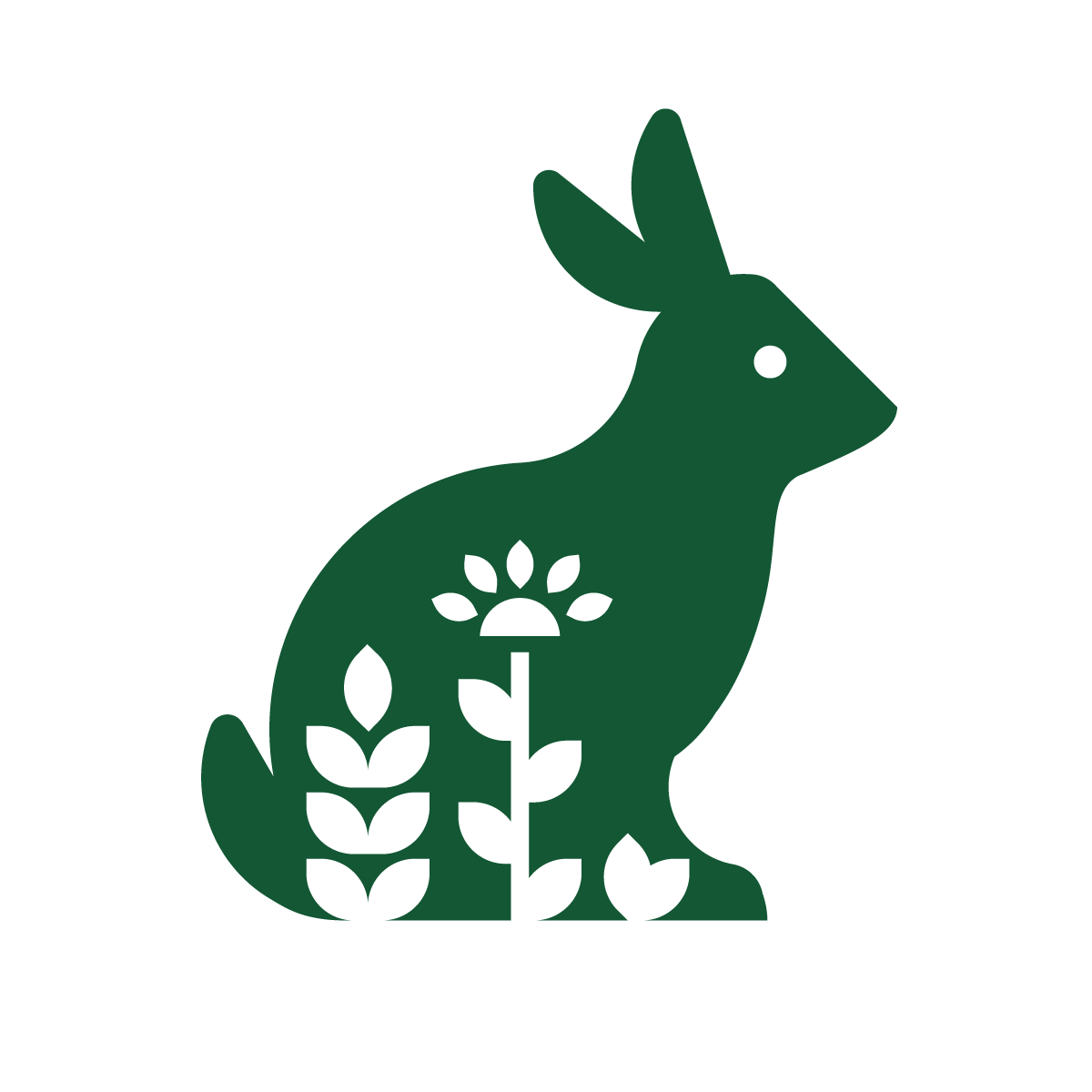 Logo depicts a rabbit superimposed with growing plants